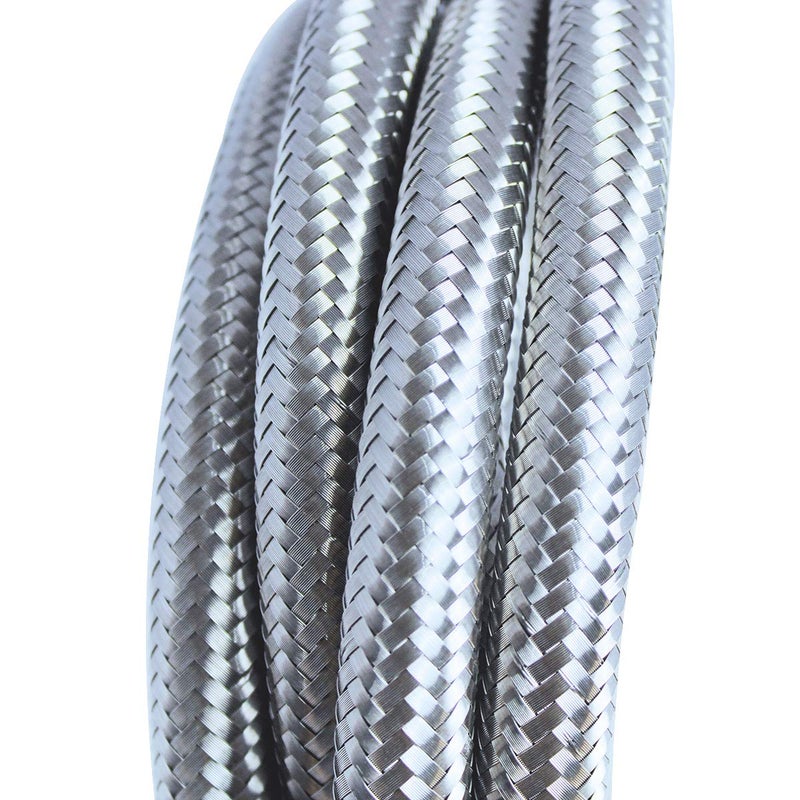 Partschoice 10FT 6AN Fuel Line Hose AN6 Stainless Steel Braided Universal CPE Tube Oil Fuel Gas Hose - Image 3